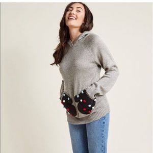 ModCloth mitten pocket sweater hoodie large